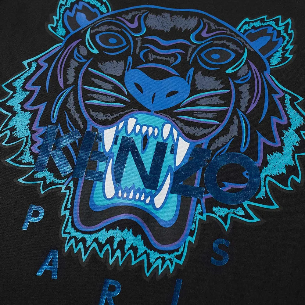 Kenzo Tiger T-Shirt - Black/Blue (Holiday Capsule)