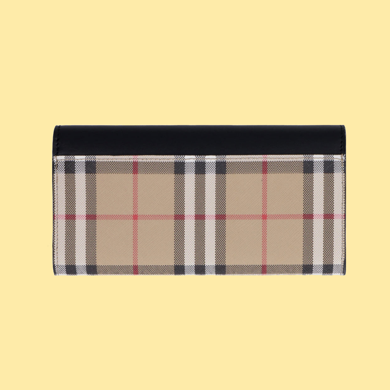 Burberry Vintage Check Leather Long Wallet