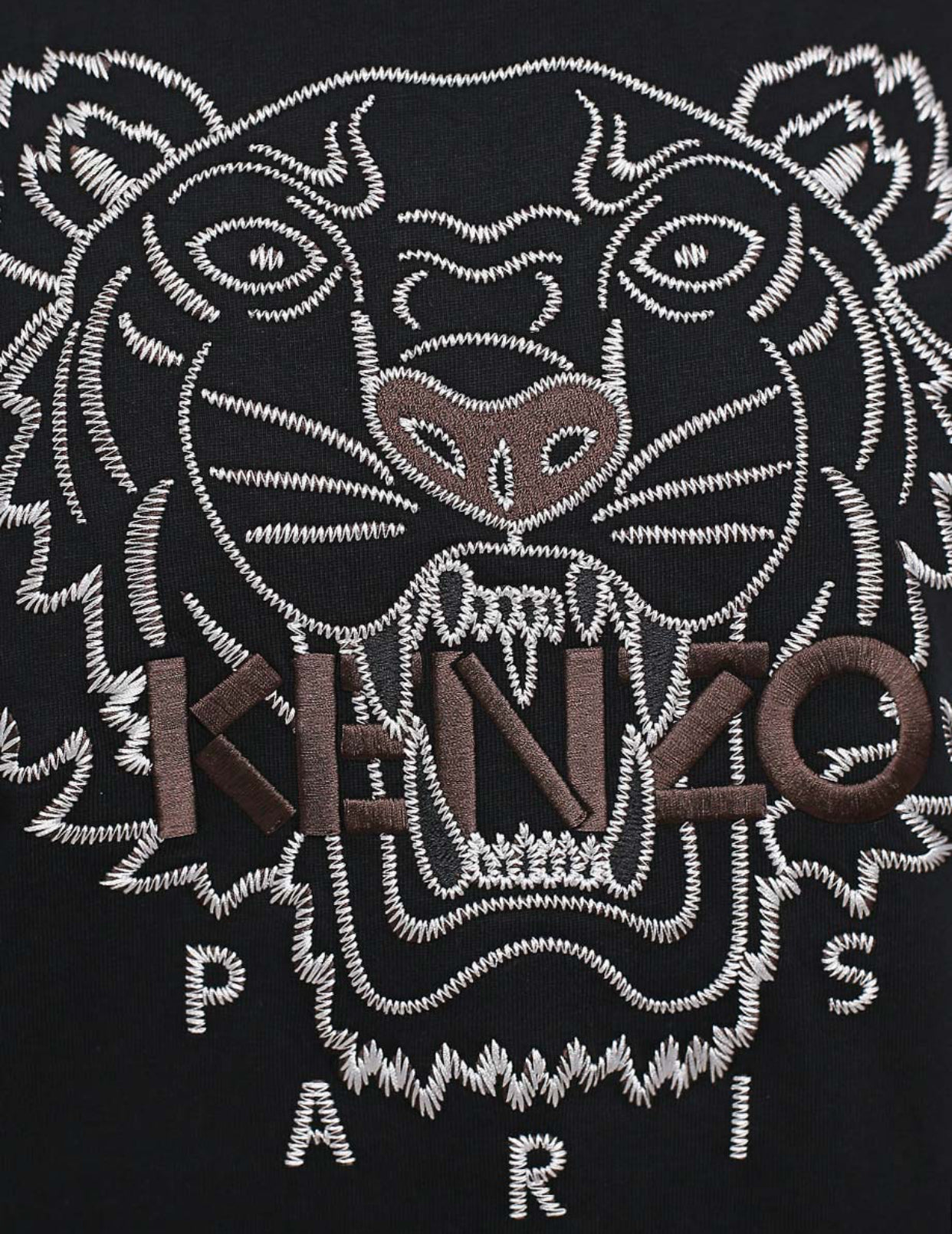 Kenzo Embroidered Tiger T-Shirt - Black/Brown