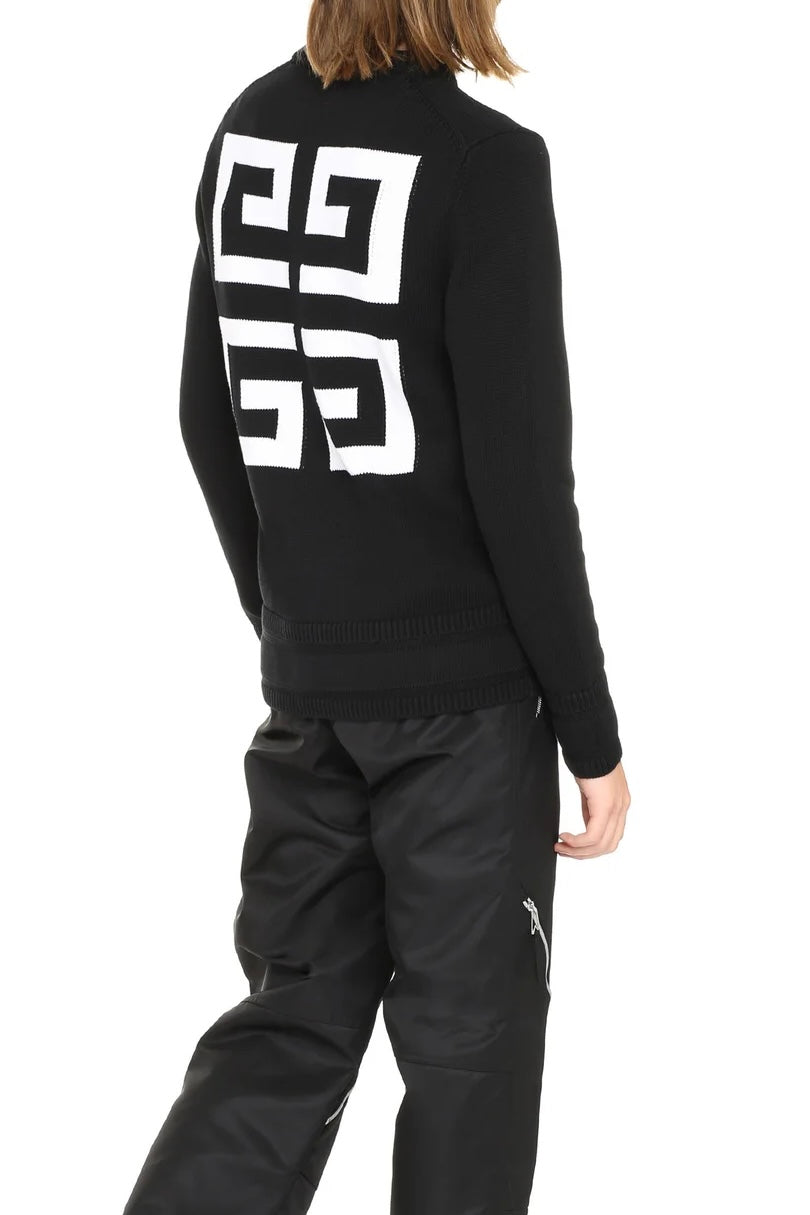 Givenchy 4G Logo Cotton Crew Knit - Black