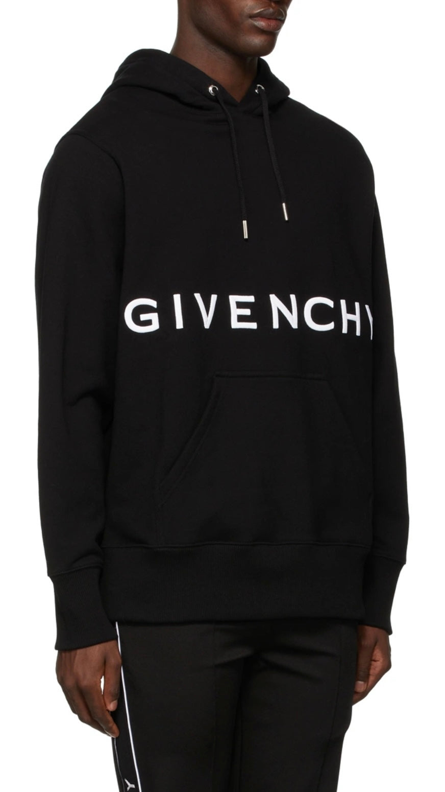 Givenchy 4G Embroidered Logo Classic Fit Hoodie - Black