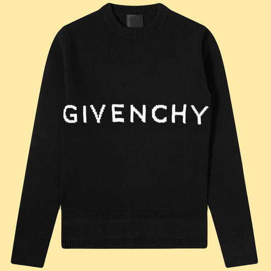 Givenchy 4G Logo Cotton Crew Knit - Black