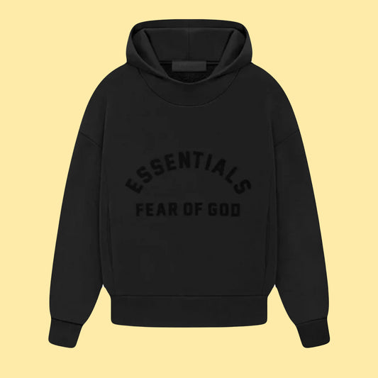 Essentials SS23 Hoodie - Jet Black