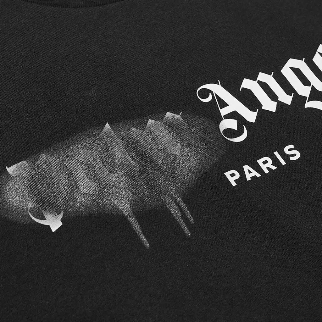 Palm Angels Paris Spray T-Shirt - Black/Black