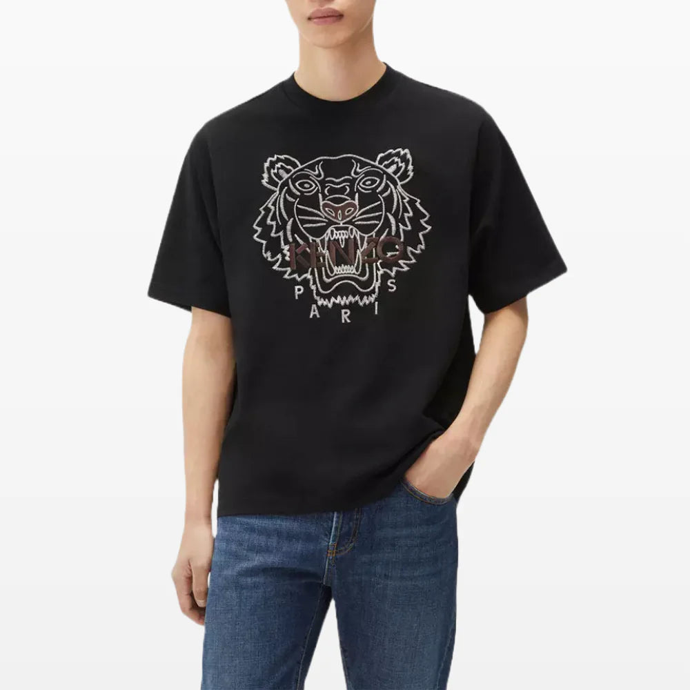 Kenzo Embroidered Tiger T-Shirt - Black/Brown