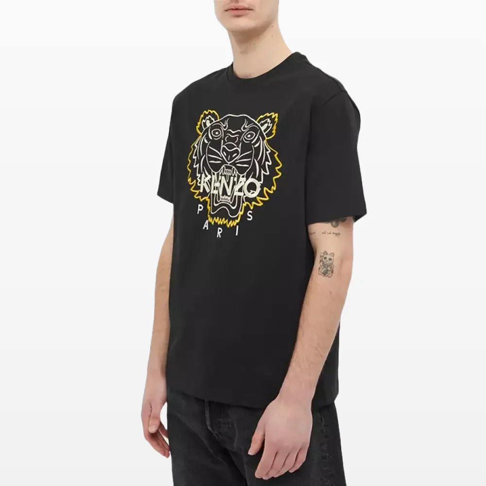 Kenzo Embroidered Tiger T-shirt - Black/Yellow