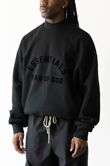 Essentials SS23 Crewneck - Jet Black