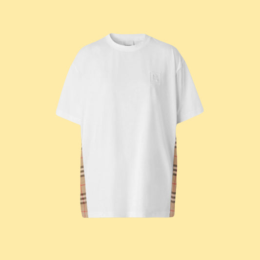 Burberry Tape Side Check T-shirt - White