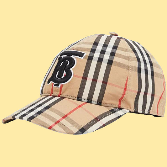 Burberry TB Vintage Monogram Check Cap