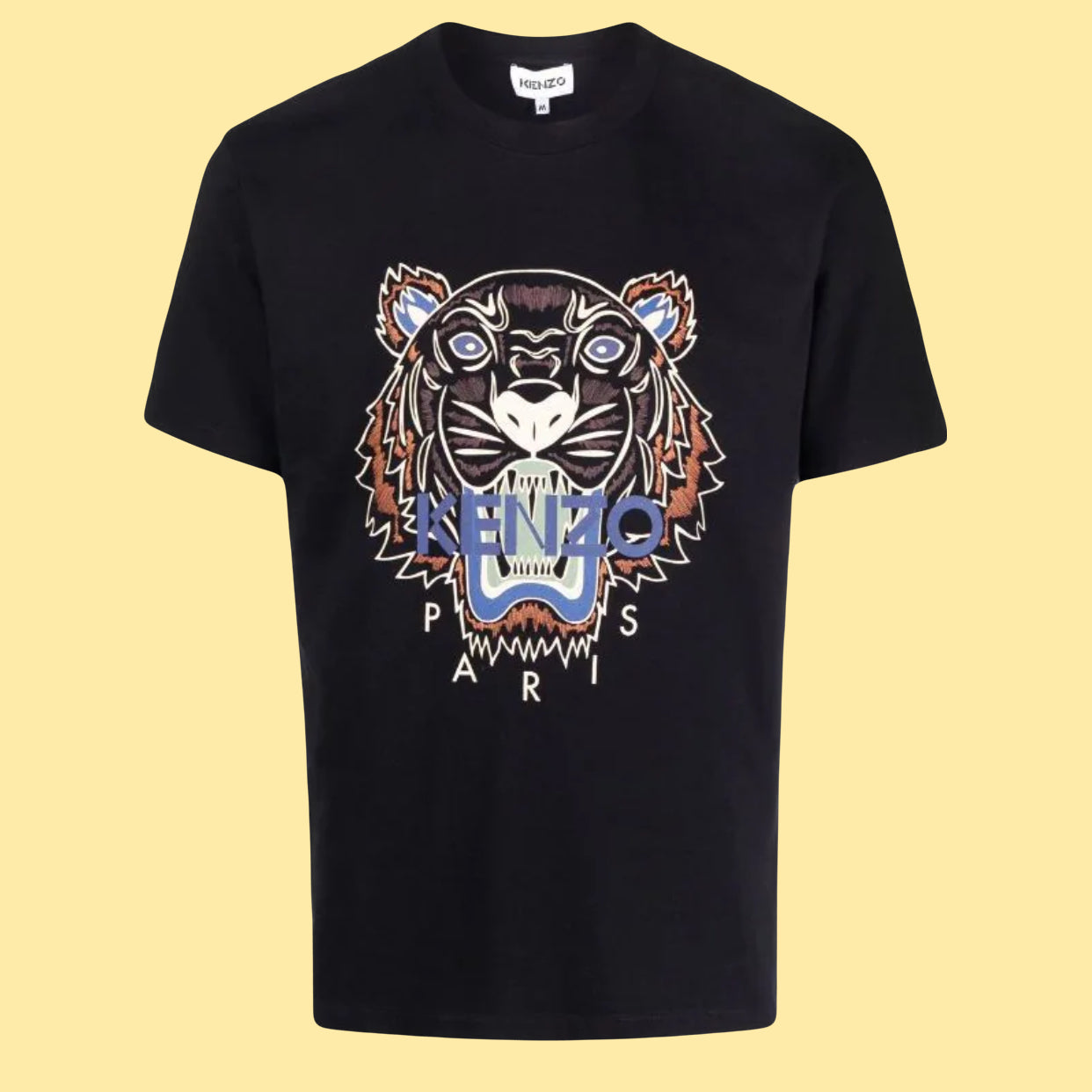 Kenzo Tiger T-Shirt - Black/Orange/Blue