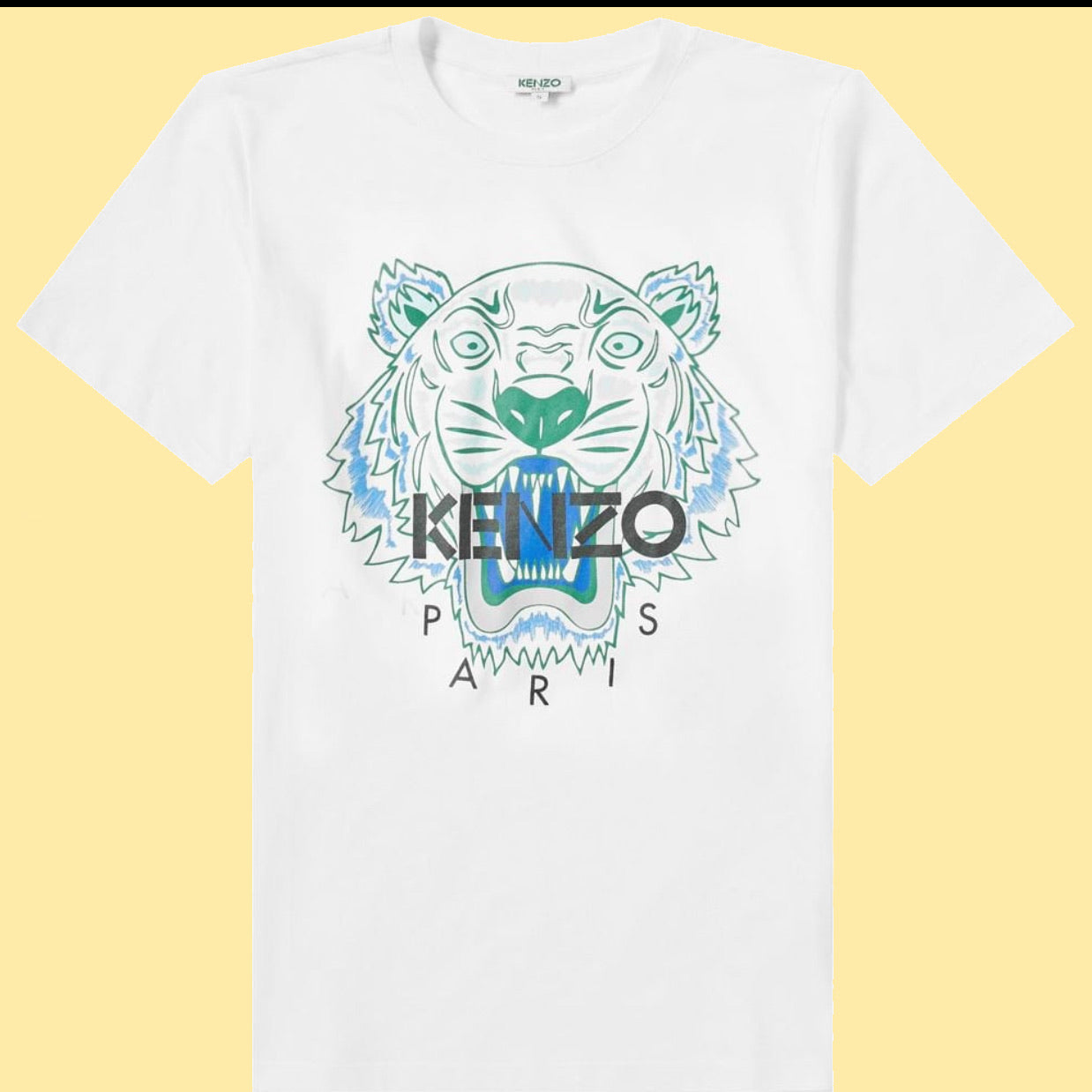 Kenzo Tiger T-Shirt - White/Green/Blue