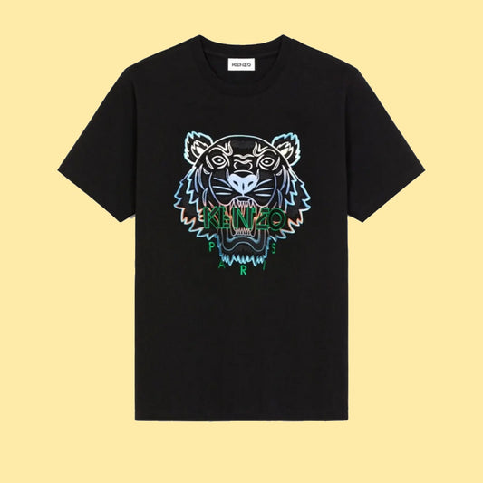 Kenzo Embroidered Tiger T-Shirt - Black/Blue/Green