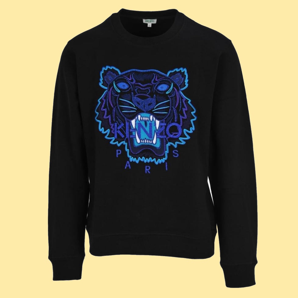 Kenzo Tiger Sweatshirt - Black/Blue