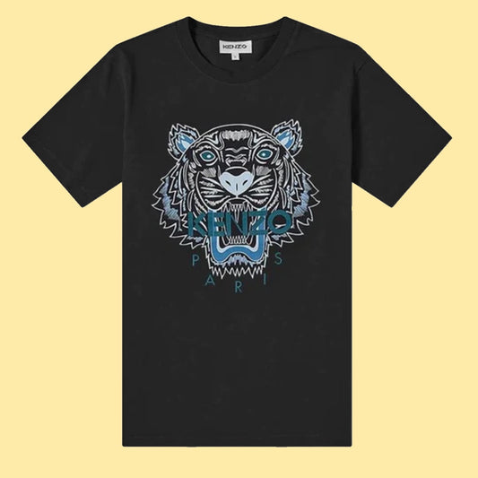 Kenzo Tiger T-Shirt - Black/Aqua