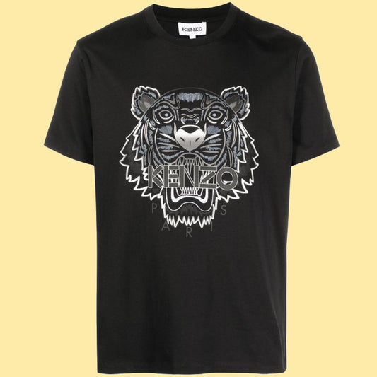 Kenzo Tiger T-Shirt - Black/Silver